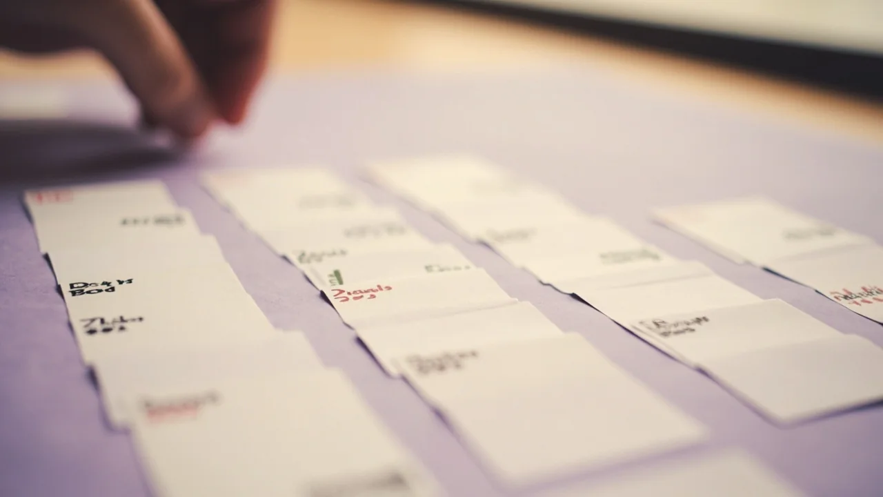 A multi-format rummy card grid on a pale lilac paper surface, used as the format guide hero